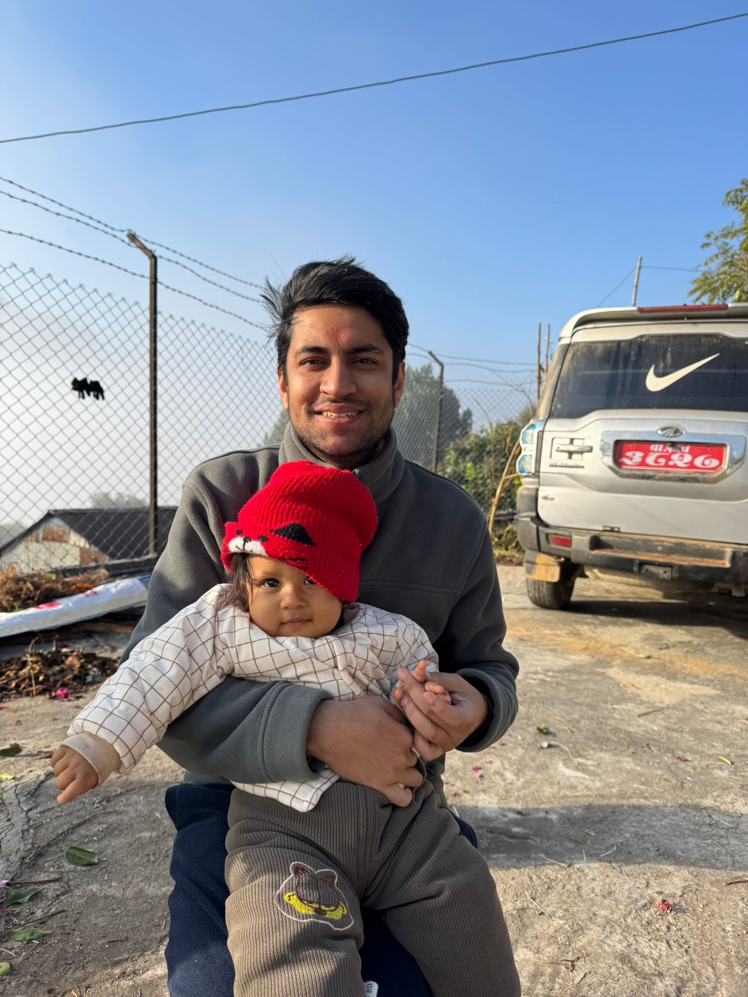Father and child at the health camp