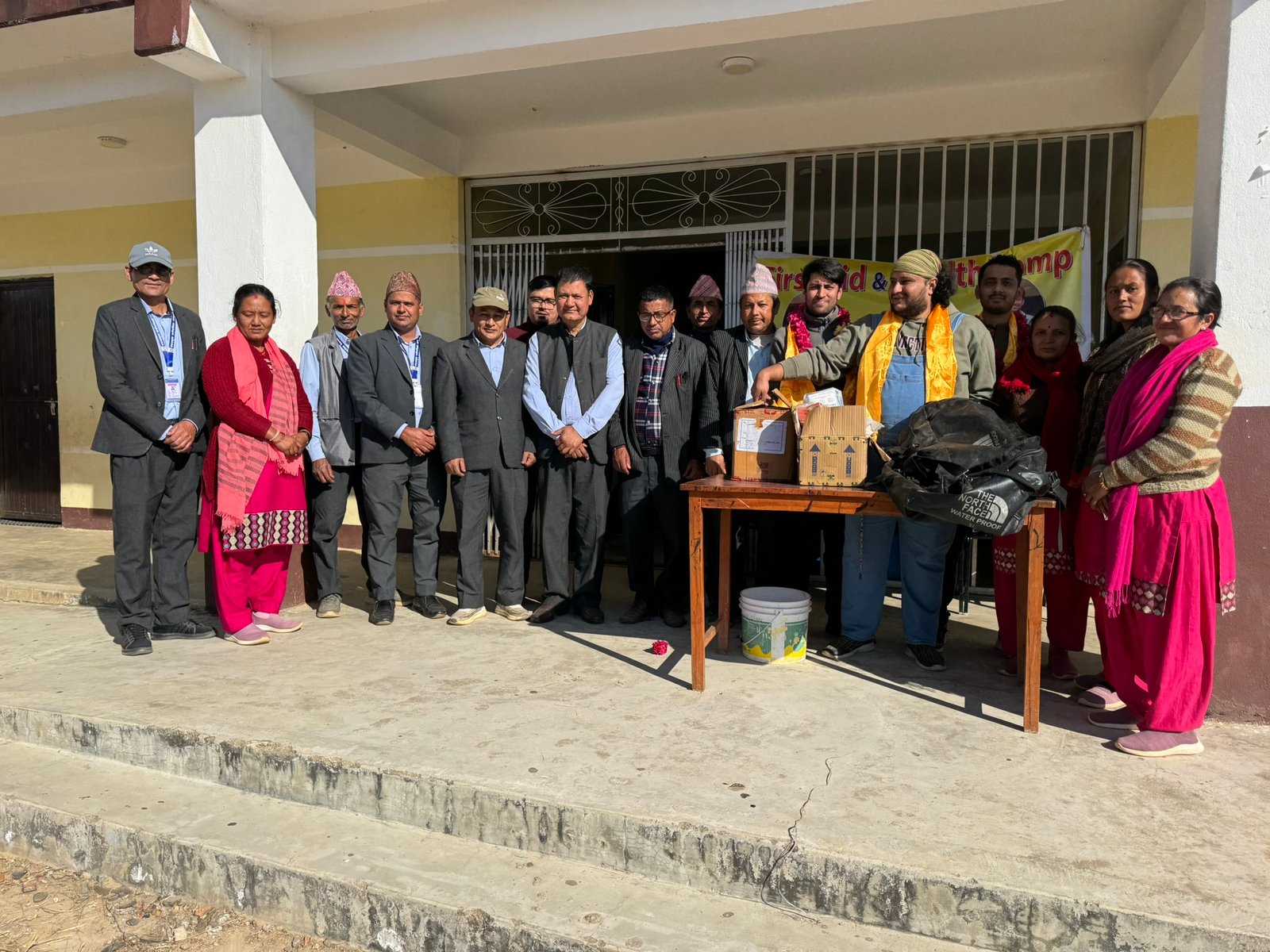 Group photo with local officials and NLC team