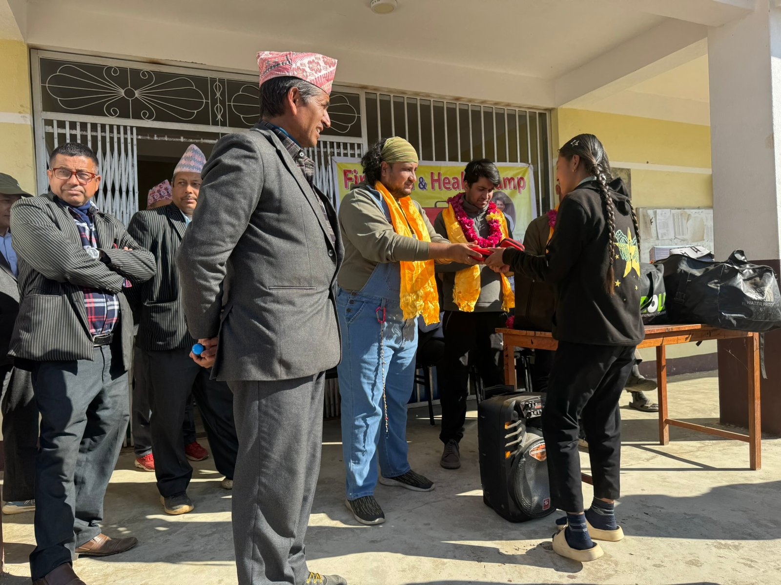 Officials and volunteers at the event