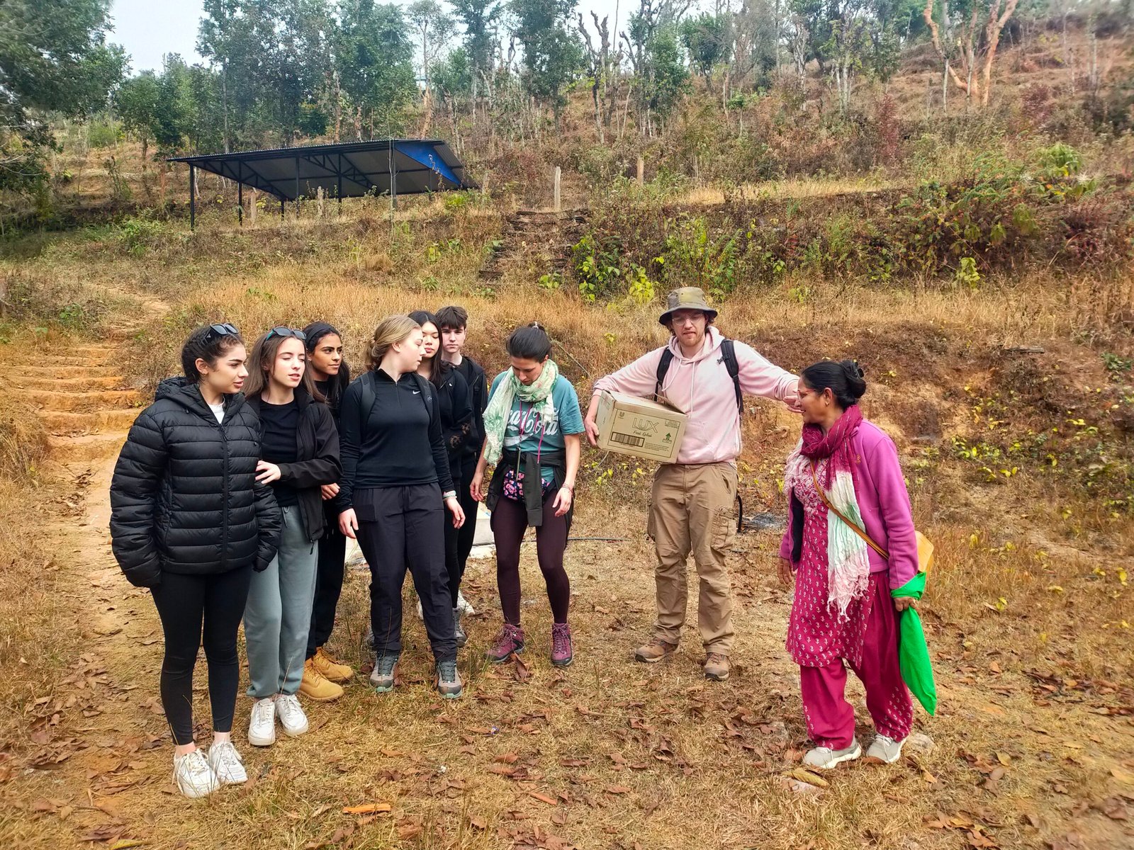 Volunteers meeting local community