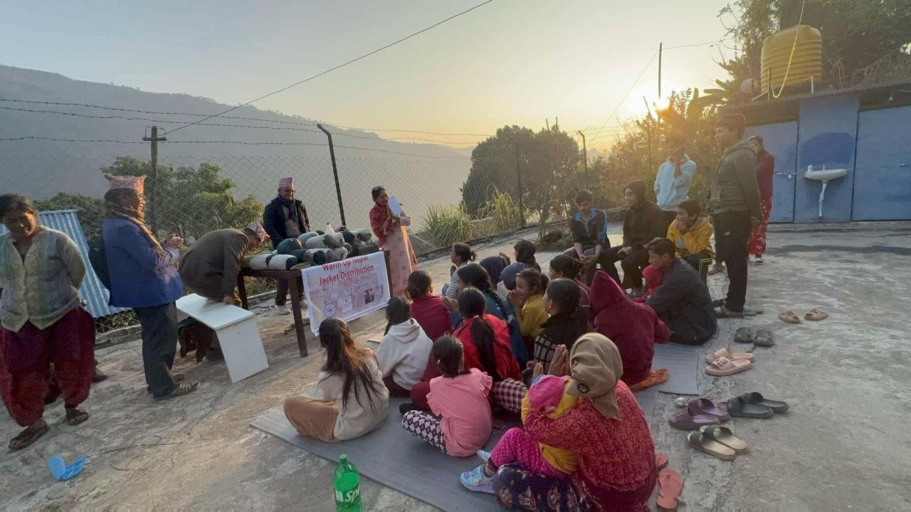 winter sunset session